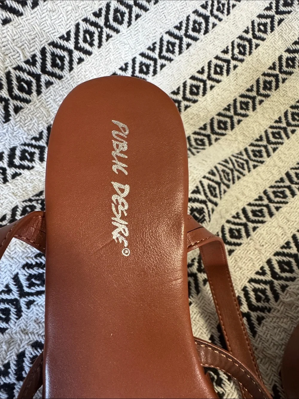 Public Desire Brown Wrap Platform Sandals